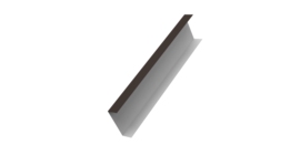 Декоративная накладка на столб универсальная 60х60 для забора жалюзи 0,45 Drap RR 32 темно-коричневый (1,8м)