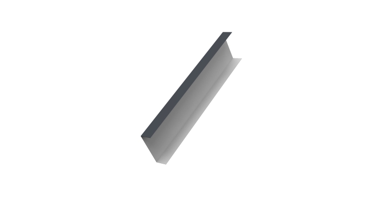 Декоративная накладка на столб универсальная 60х60 для забора жалюзи 0,5 Satin Matt RAL 7024 мокрый асфальт (1,8м)