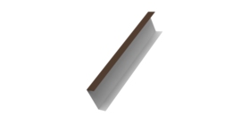 Декоративная накладка на столб универсальная 62х55 для забора жалюзи 0,7 PE RAL 8017 шоколад (1,8м)