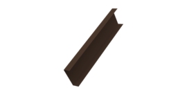 Декоративная накладка на столб универсальная 62х55 для забора жалюзи 0,45 PE-Double RAL 8017 шоколад (2м)