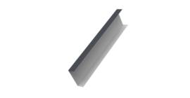 Декоративная накладка на столб универсальная 80х80 для забора жалюзи 0,45 PE RAL 7024 мокрый асфальт (2,5м)