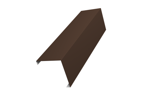 Декоративная накладка на столб универсальная угловая 62х55 для забора жалюзи 0,7 PE RAL 8017 шоколад (1,8м)