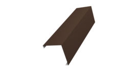 Декоративная накладка на столб универсальная угловая 62х55 для забора жалюзи 0,5 Satin Matt TX RAL 8017 шоколад (2м)