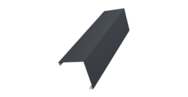 Декоративная накладка на столб универсальная угловая 62х55 для забора жалюзи 0,5 PurPro RAL 7024 мокрый асфальт (2,5м)