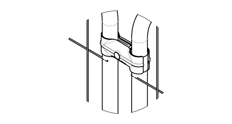Комплект для ворот временного ограждения Round (1 створка)