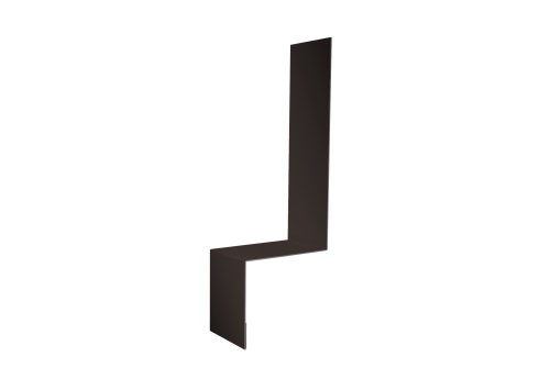 Планка примыкание боковое фальц Grand Line 0,5 Drap TX RR 32 темно-коричневый (2м)