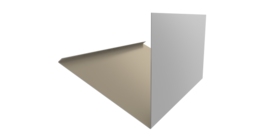 Планка примыкание верхнее к трубе фальц Grand Line 0,5 Satin с пленкой RAL 1015 светлая слоновая кость (3м)