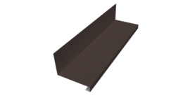 Планка примыкание нижнее к трубе фальц 0,45 Drap TX RR 32 темно-коричневый (3м)