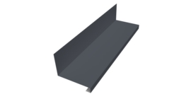 Планка примыкание нижнее к трубе фальц Grand Line 0,5 Satin Matt RAL 7024 мокрый асфальт (2м)