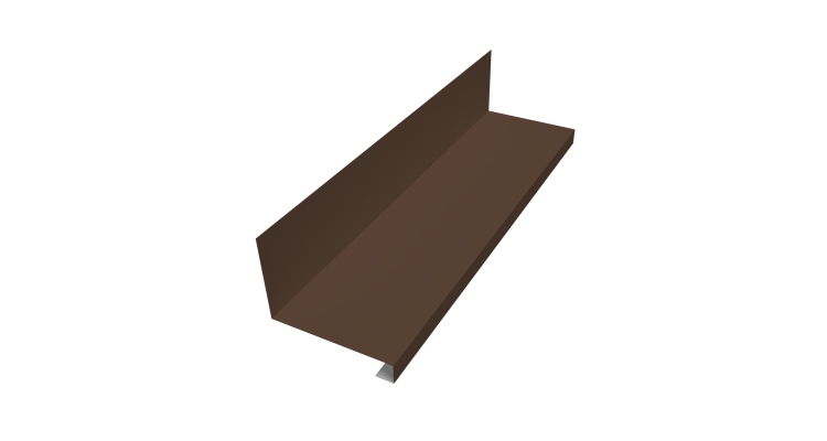 Планка примыкание нижнее к трубе для Кликфальц Pro 0,45 Drap ST RAL 8017 шоколад (3м)