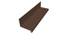 Планка примыкание нижнее к трубе для Кликфальц Pro 0,5 Drap RAL 8017 шоколад (3м)