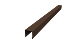 Планка вертикальная лицевая для забора жалюзи Palermo 0,45 PE-Double RAL 8017 шоколад (1,8м)