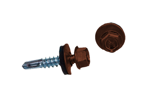 Саморез по металлу Daxmer 5,5х25 RAL 8004 (250) сверло №3